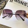 1PC Brand Designer Sun Glasses Women's Rimless Square Sunglasses Vintage Female Shades UV400 Protection Eyewear