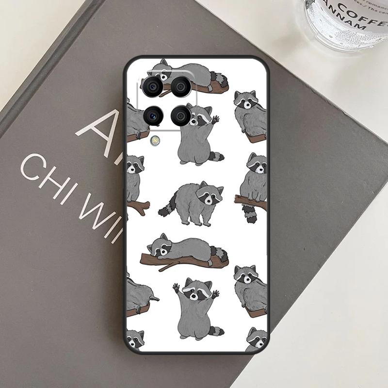 Cartoon Raccoon Kawaii Case For Samsung Galaxy M20 M32 M52 M56 M06 M16 M36 M54 M34 M14 M35 M55 M15 M11 M31 M13 M53