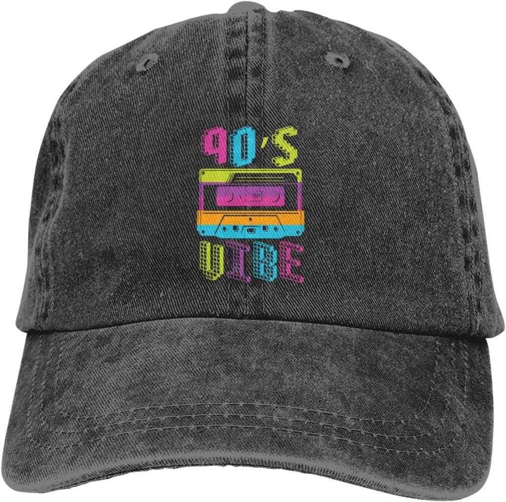 80s Rock Boombox Graphic Baseball Cap Adult Distressed Denim Casual Adjustable Dad Hat
