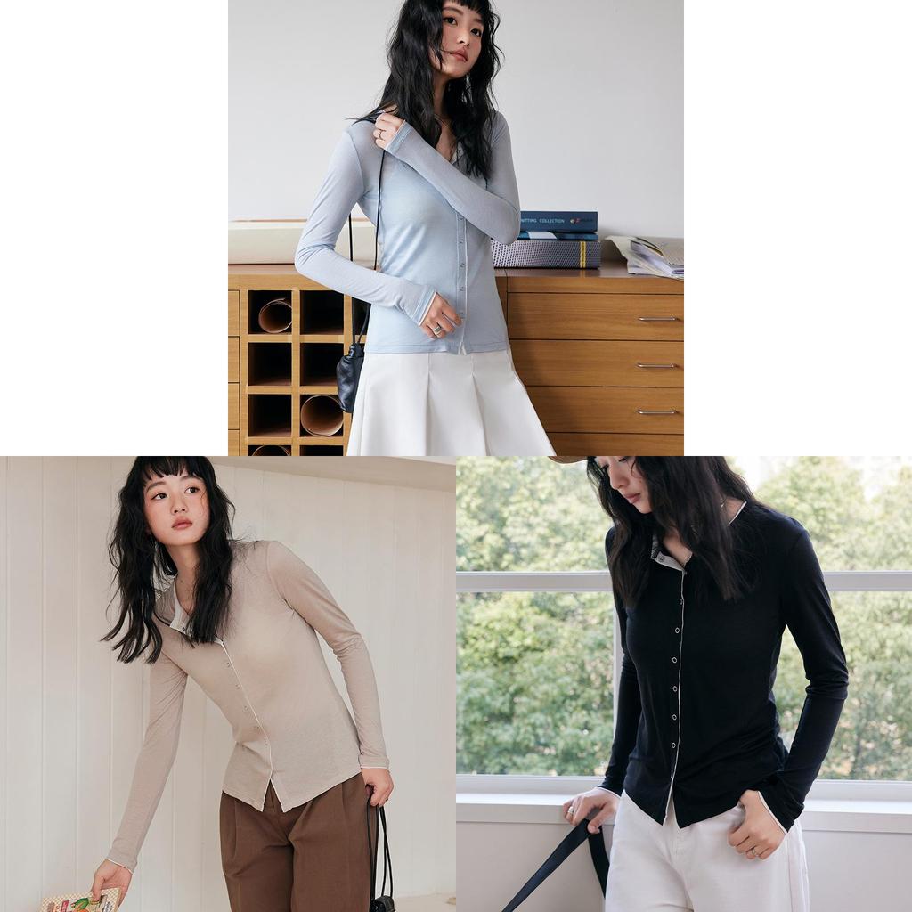 Solid Color Knit Cardigan For Women With Button Closure For Spring Casual Wear