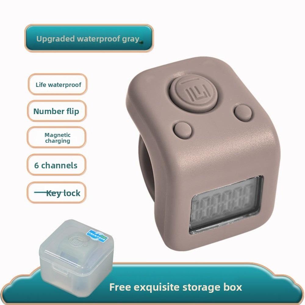Portable Waterproof Lap Counter Rechargeable with Led Display Finger Counters 6 Digits Number Tally Clicker for Swim Laps 1