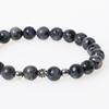 Jbans Classic Gray Jade Gemstone Silver Couple Bracelet (C1701-Ac341Gr)