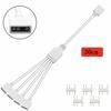 Professional 5V ARGB Splitter Cable Solder-Free 3pin RGB PC Cables Universal RGB Splitter DIY Lighting