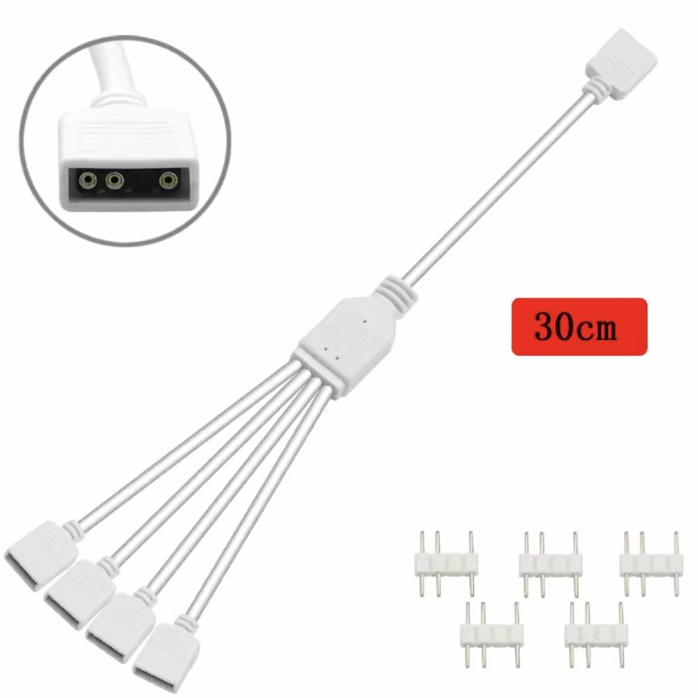 Professional 5V ARGB Splitter Cable Solder-Free 3pin RGB PC Cables Universal RGB Splitter DIY Lighting