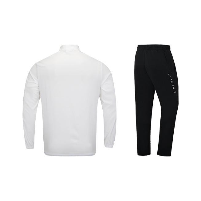 Li-Ning Minimalist Versatile Stylish Stand Collar Zipper Jacket Straight Comfortable Sweatpants Casual Sports Suit Unisex Suit AYYV003-2+AKLT243-1