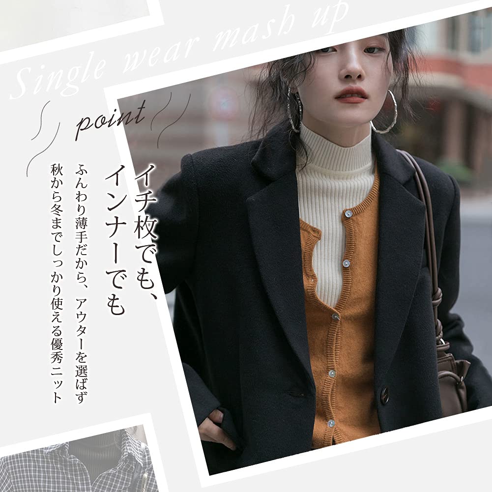 PALAME Rib Knit Lightweight ribbed material makes it perfect for layering in fall and Highly stretchy and knit Available in 8 colors Women's Sweater.