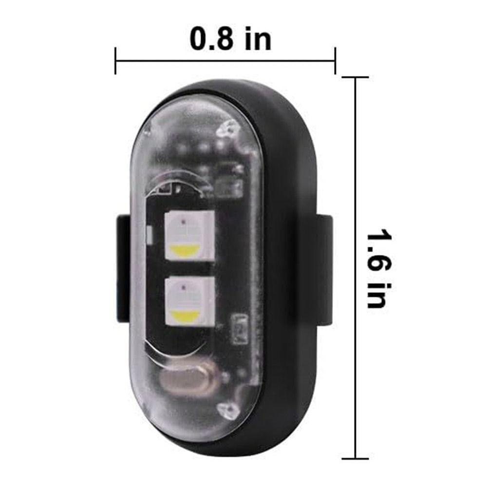 Vattentäta Trådlösa LED Stroboskoplampor Kollisionsskydd Dummylarm Blinkande Cykellampa Cykel