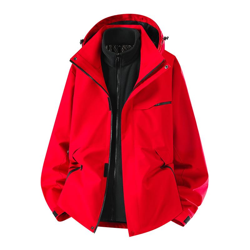 

Новая куртка три в одном для осени и зимы, уличная, водонепроницаемая, ветрозащитная, альпинистский костюм, мужская и женская рабочая куртка 4XL