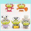 Adorable Three-eyed Alien Figurine In Various Character Costumes Fun Collectible