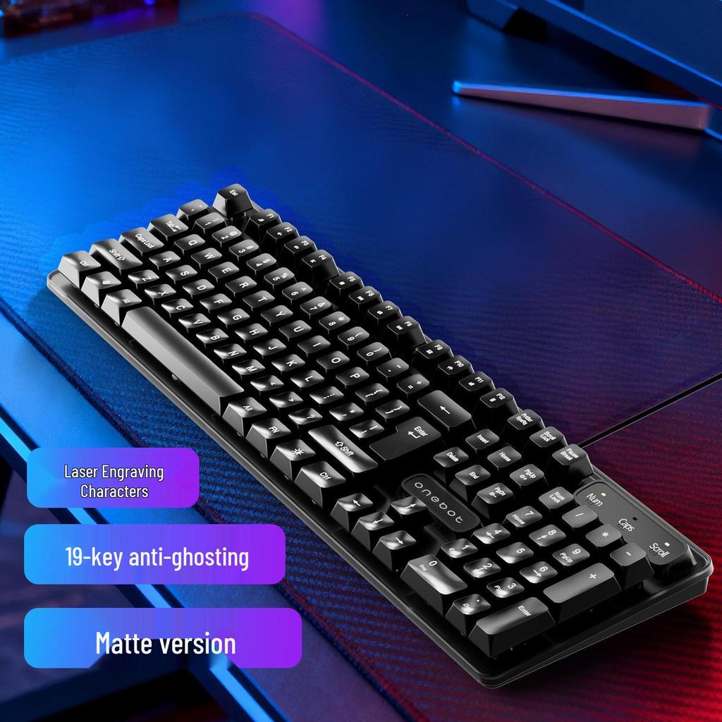 Seven-Color Luminous G100 Wired USB Gaming Keyboard