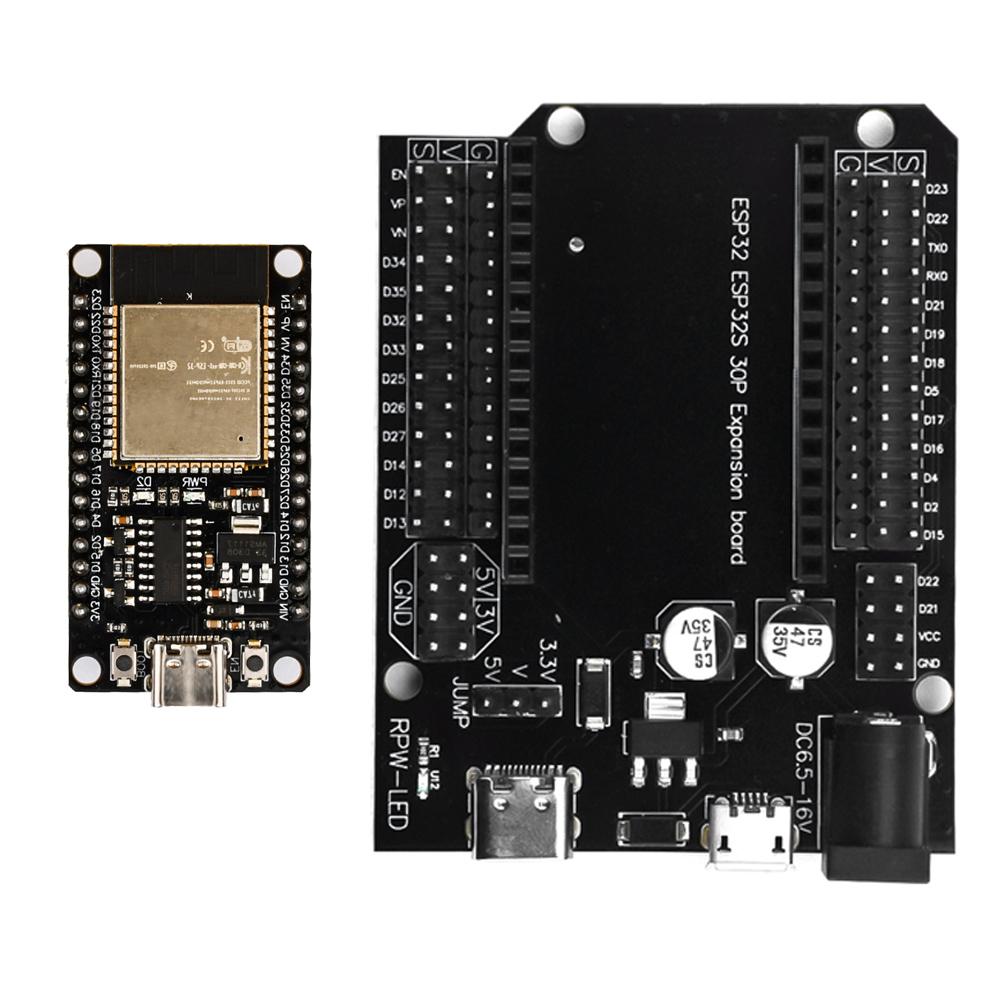 ESP32 Development Board CH340C WiFi+Bluetooth Ultra-Low Power Dual Core ESP32-DevKitC-32 ESP-32 Expansion Board