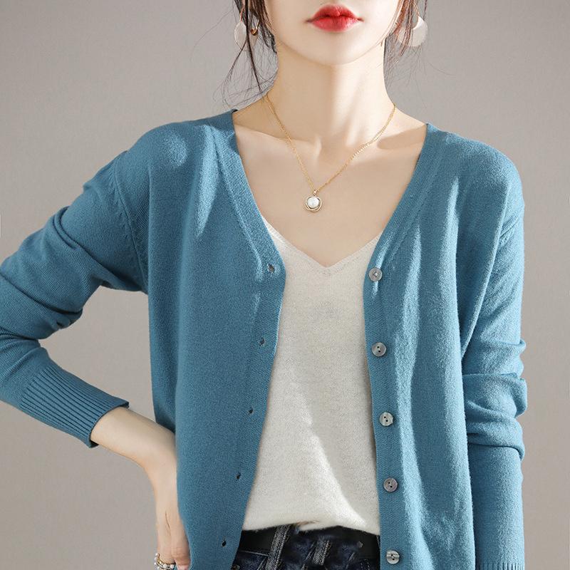 V-Ausschnitt Wind Damen Lockerer Pullover Mantel Sonderangebot Strickjacke