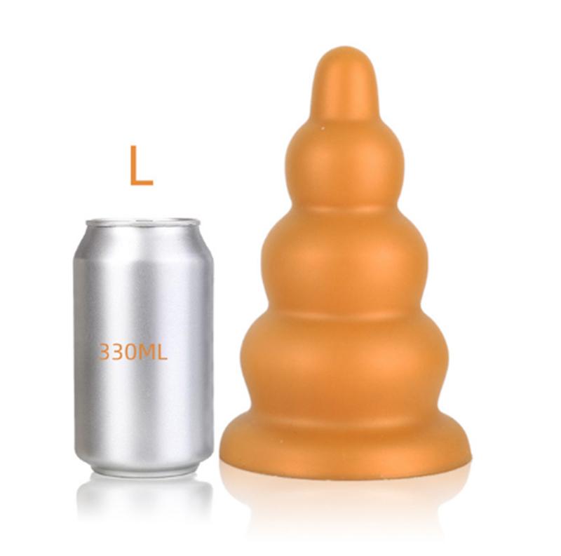 S/M/L/XL Tower Anal Plug Liquid Silicone Huge Butt Plug With Suction Cup Big Fisting Anal Dilation Prostate Massage Anal Sex Toy