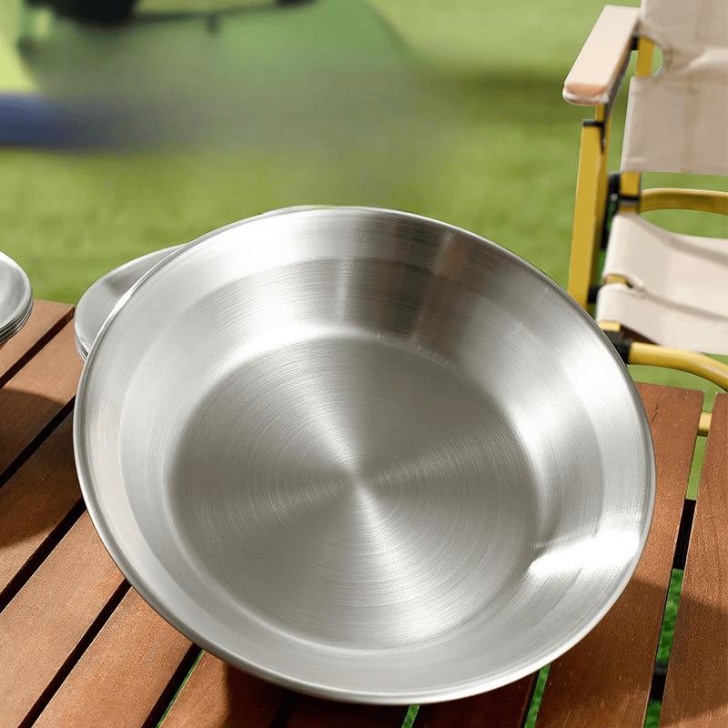 Gongziyu Stainless Steel Camping Plate Set