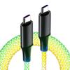 6A 66W RGB Lights Charge Cable 3 in 1 Mobile Phone Data Cord Fast Charging Cable  Phone Charging