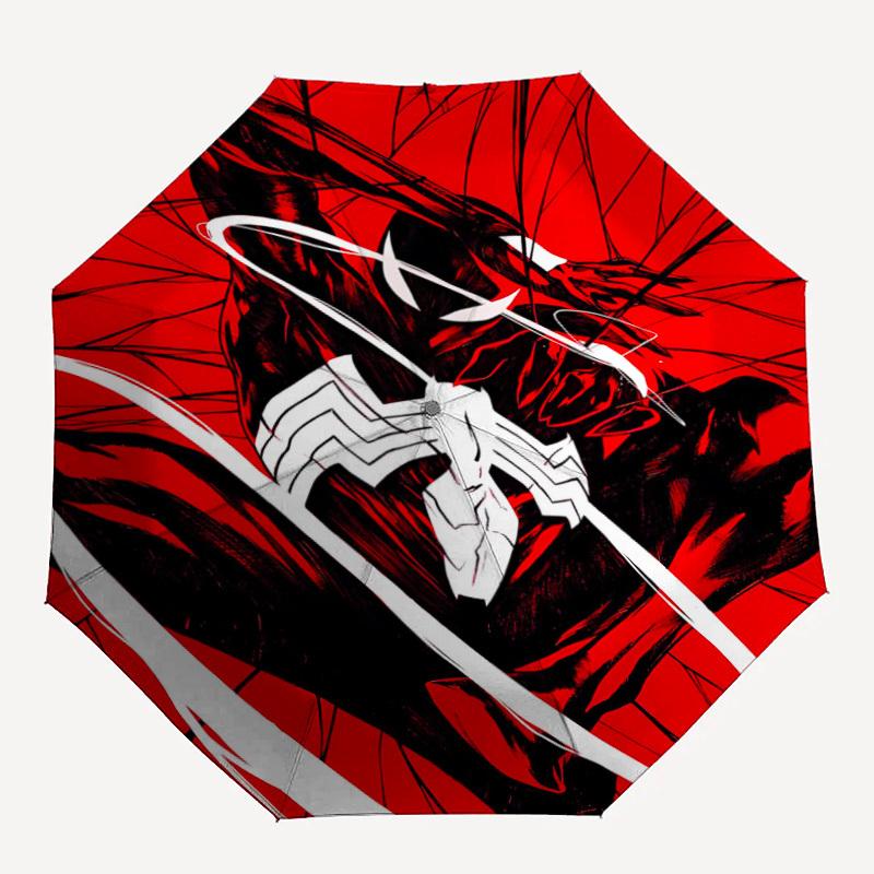 

1pc Spider-Man Automatic Folding Umbrella - Compact 8-Rib Design, Durable Plastic & Iron, Daily Use F104038