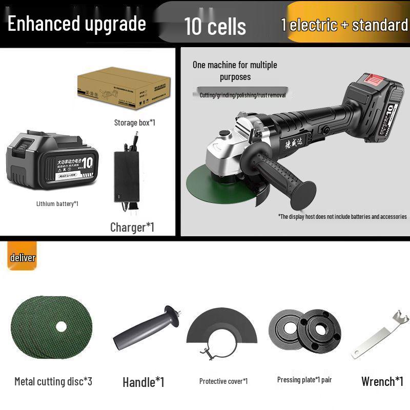 Leistungsstarker bürstenloser Winkelschleifer: Lithium-Akku-betrieben, Multifunktions-Polierer & -Schleifer