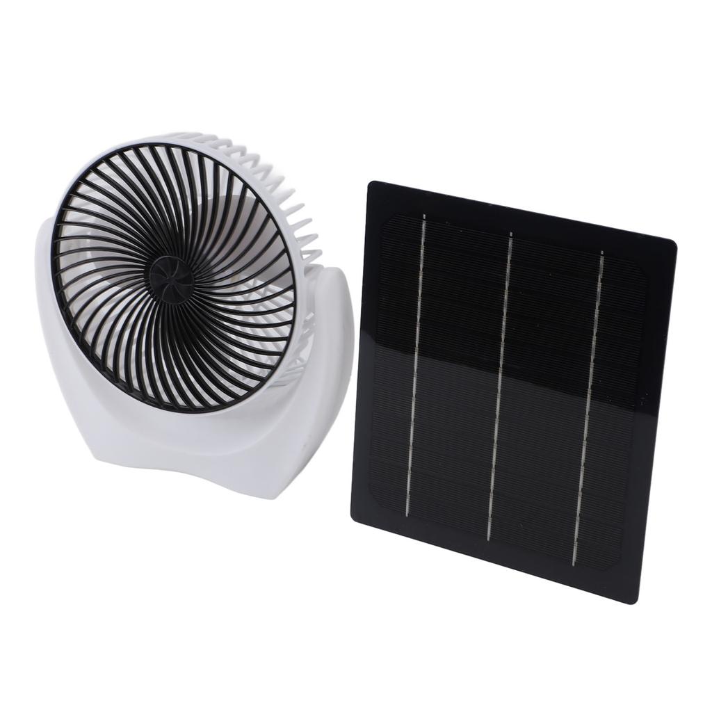 Camping Fan with Solar Panel 4.5W Solar Powered Fan Quiet USB Fan for Outside Picnic Barbecue Fishin