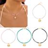 Stylish Acrylic Sun Pendant Bohemian Necklace Versatile Layering Jewelry Accessory For Casual Or Formal Outfits