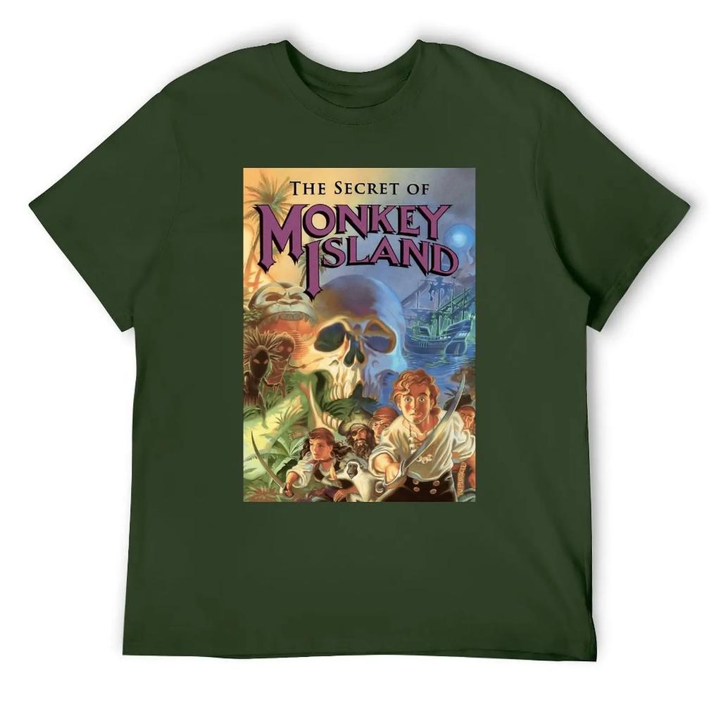 TRIČKO THE SECRET OF MONKEY ISLAND Klasické tričko Okrúhly výstrih Šport Humor Grafika Voľný čas Veľkosť USA