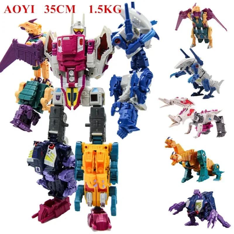 44cm JINJIANG 6 IN 1 Big Hook Transformation KO GT Devastator Action Figure Engineering Combiner Crane Gravity Figure Present Kid