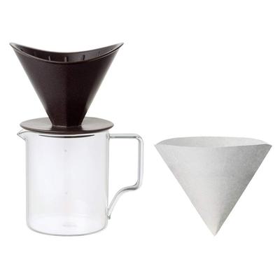 KINTO OCT Brewer Jug 4 with Dishwasher 28904 Set, Cups, Black, Graduations, Coffee, Safe,