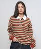 General Idea Multi-Stripe Rugby T-Shirt [Brick] / Gf1Lts514
