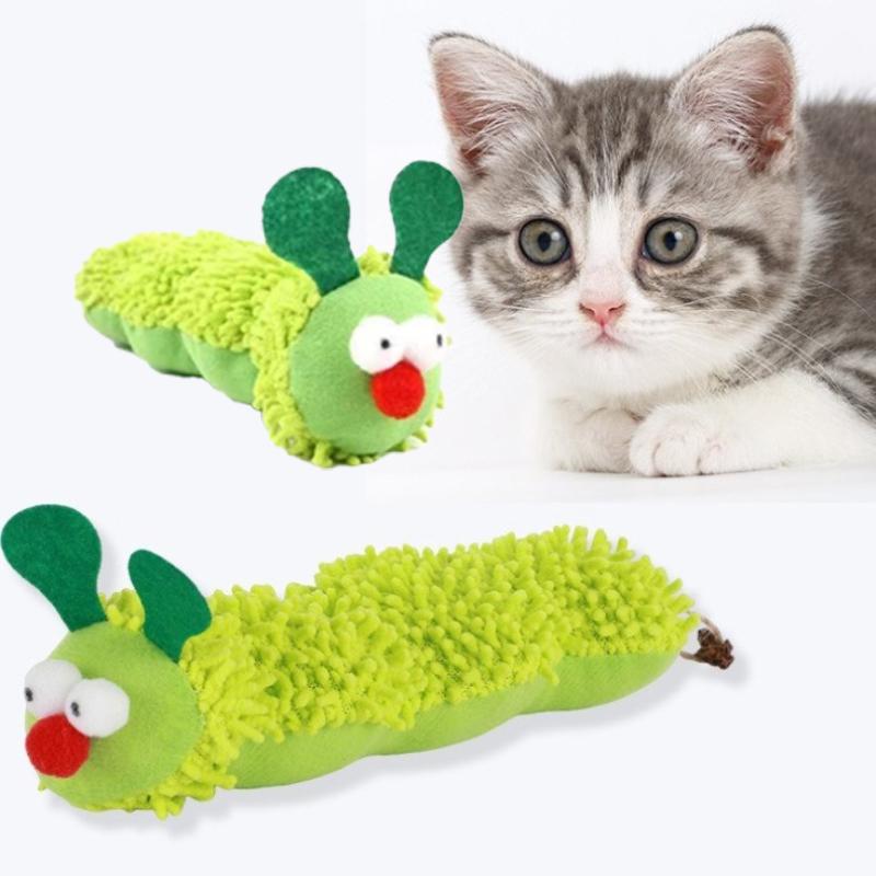 Funny Interactive Plush Cat Toy Cat Chew Toys Catnip Molar Toy Kitten Teaser Toy Teeth Cleaning Mouth Kitten Toy Pet Accessories