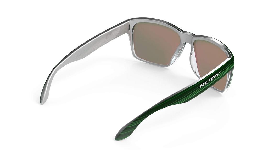 RUDY PROJECT SPINHAWK Sunglasses for Beach UV Casual Green Streaked Matte Polar 3FX HDR Multi Laser Green Sports, Protection, Unisex, Sporty, Style,