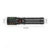 Telescopic Zoom LED Torch Multi-functional Digital Display Flashlight IPX4 Waterproof for Home Outdoor Night Fishing