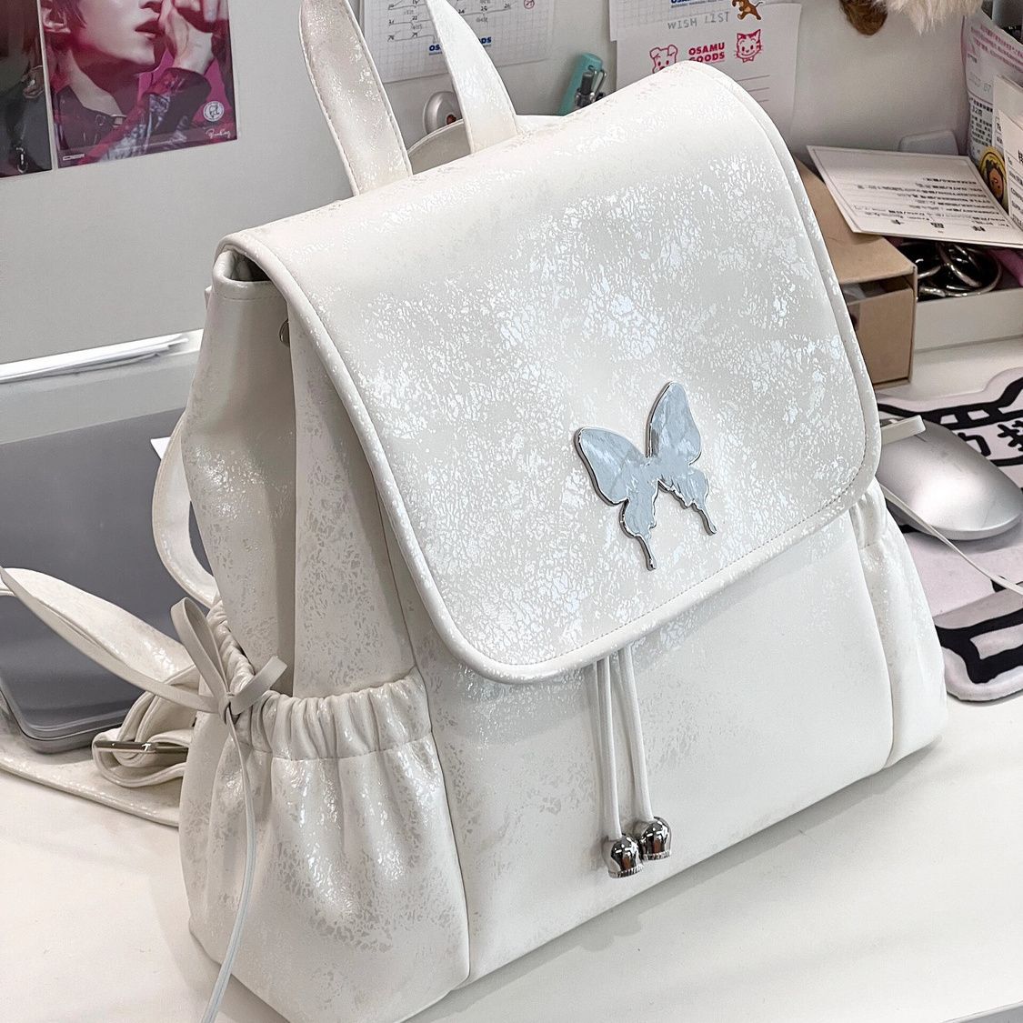 Commuter Swan Lake College Wind Backpack Women S Lazy Large Capacity Butterfly School Bag College Student Backpack
