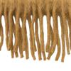 Excellent LOEWE Scarf Fringe with Anagram leather patch Brown mohair Women Used