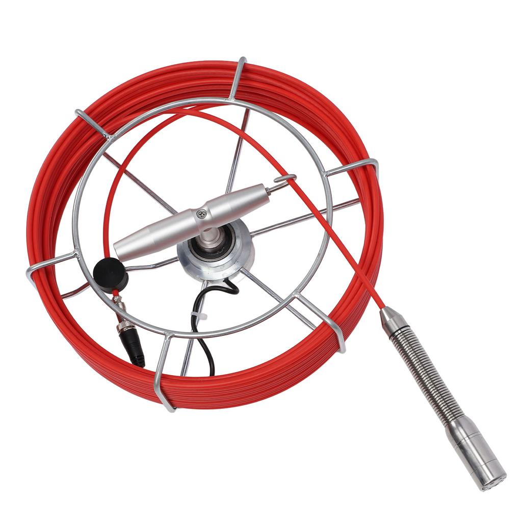 Sewer Inspection Camera 10in LCD Display IP68 23mm Probe Pipe Inspection Endoscope with 6Pcs LED Lights DVR Function