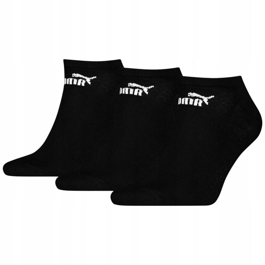 Y8606 PUMA 3-pack Ankle Socks Black Puma Soft Cotton Socks 43-46