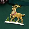 Snowflake Christmas Elk Breastpin Santa Claus Merry Christmas Decor Merry Christmas Brooch  Xmas