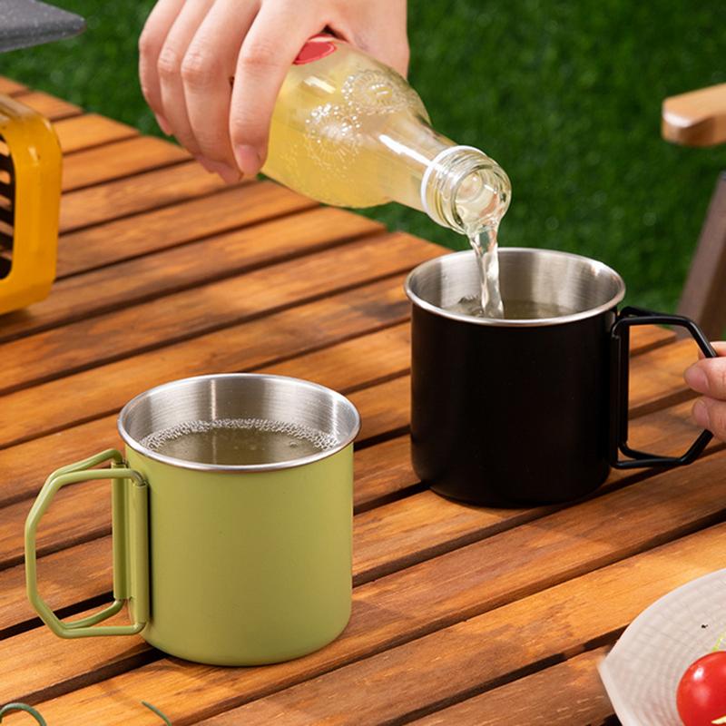 Camping Mug Stainless Steel Cup Tourist Tableware Picnic Utensils Outdoor Kitchen Equipment Travel Cooking set outdoor Hiking