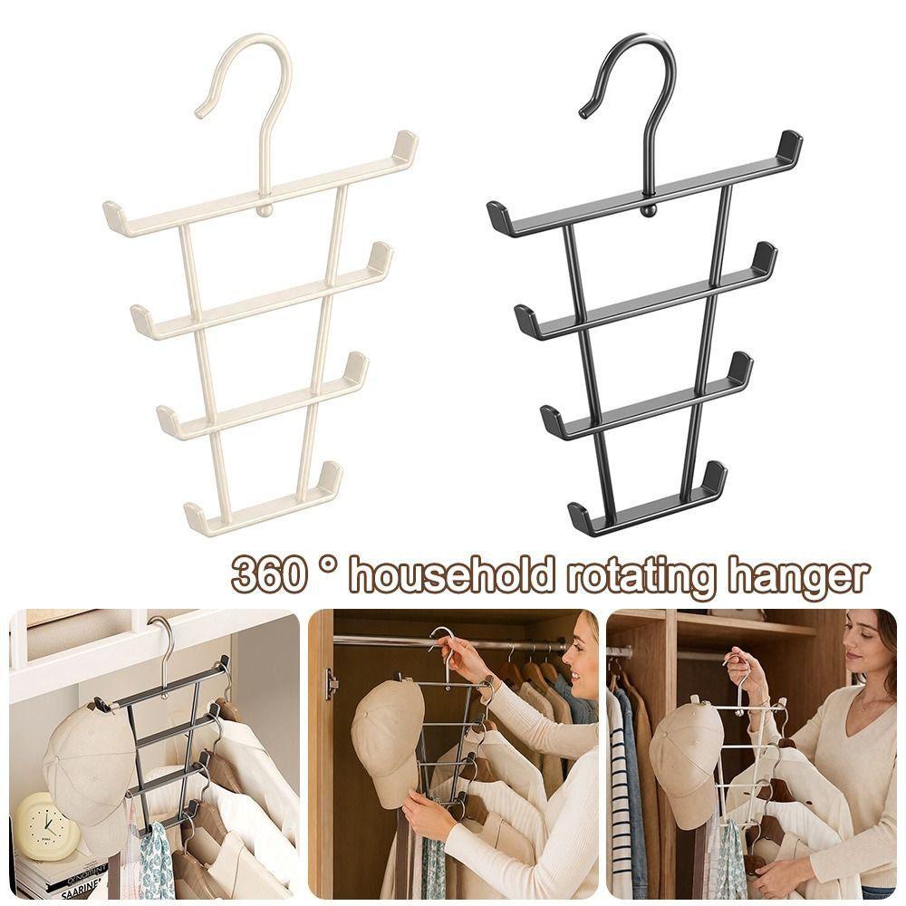 360 Rotating Clothes Hanger Rack Space Saving Wardrobe Storage Rack Home Organizer