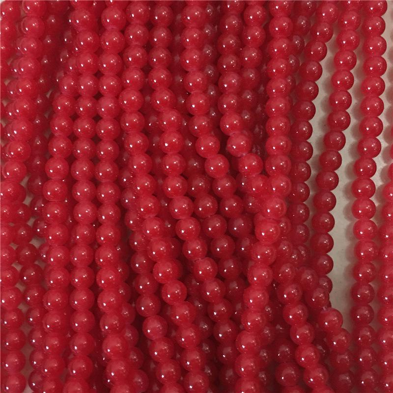 8MM Glossy Synthetic Jade Agate Glass Beads for Bracelets, Necklaces, Hairpins - Round Imitation Jade Loose Beads