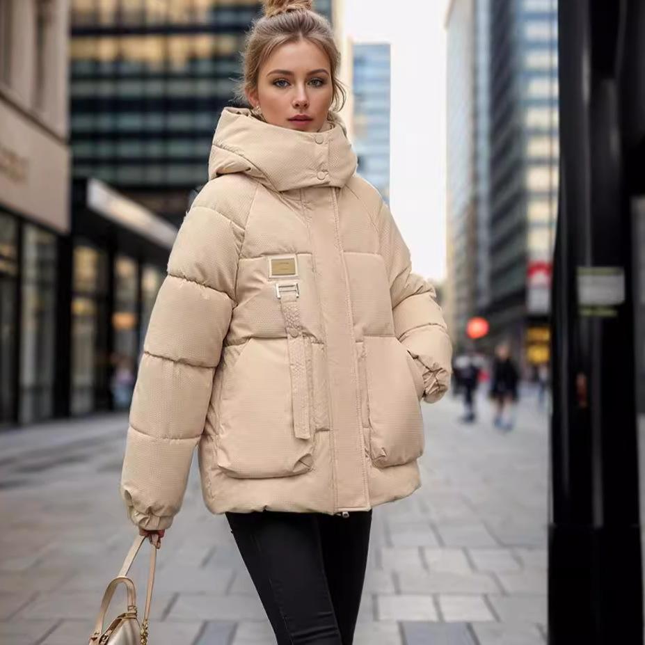 Winter new Korean version of down cotton-padded clothes women's loose casual versatile labelled cotton-padded clothes women's cotton-padded jacket