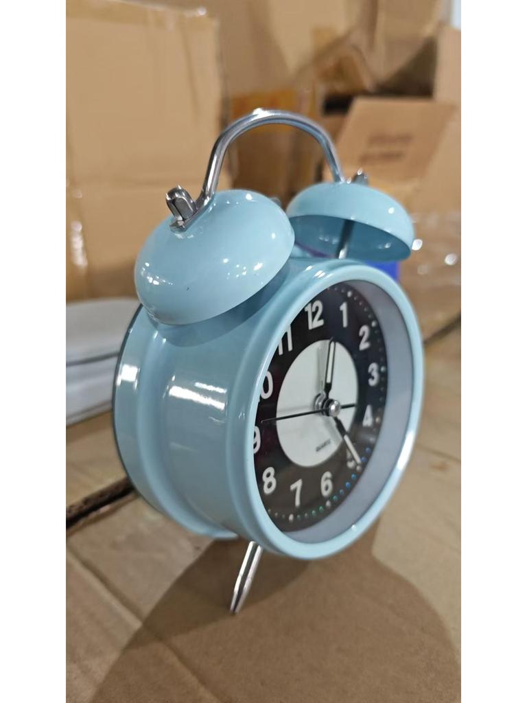 Luminous Silent Student Alarm Clock with Loud Bells and Night Light for Bedroom