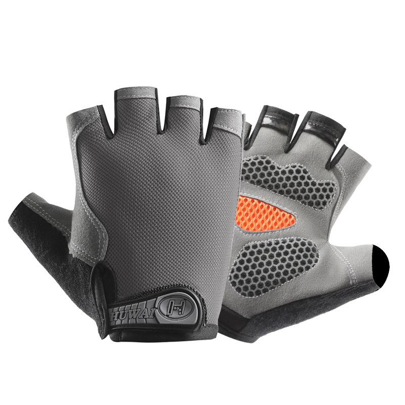 Professional Gym Fitness Breathable Anti-Slip Women Men Half Finger Summer Fishing Cycling Gloves Female Bicycle Bike 1 Pair