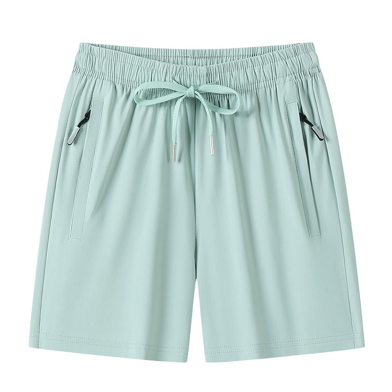 Ice Silk Shorts: Unisex Summer Loose Fit, Cool & Breathable, Customizable Logo XL