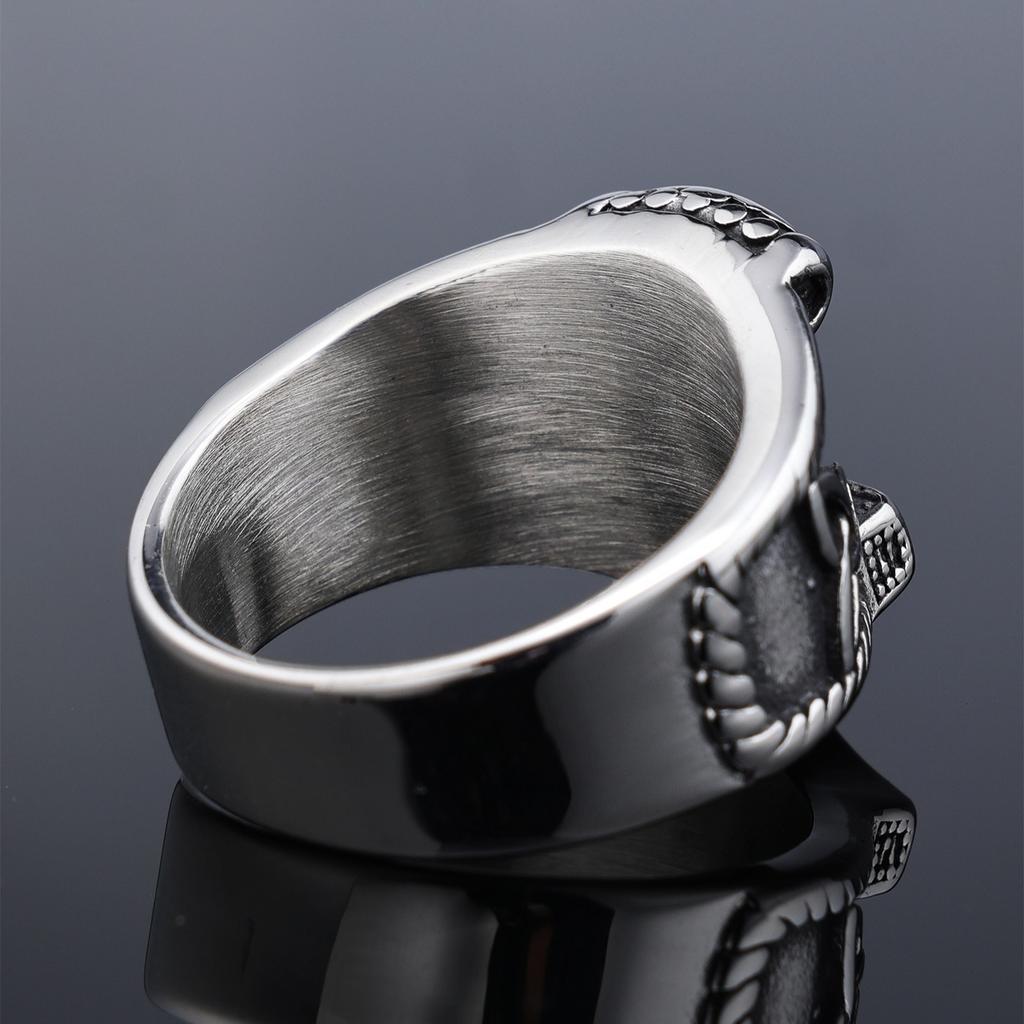 Viking Style Thor Hammer Knot Design Stainless Steel Fade Resistant Ring