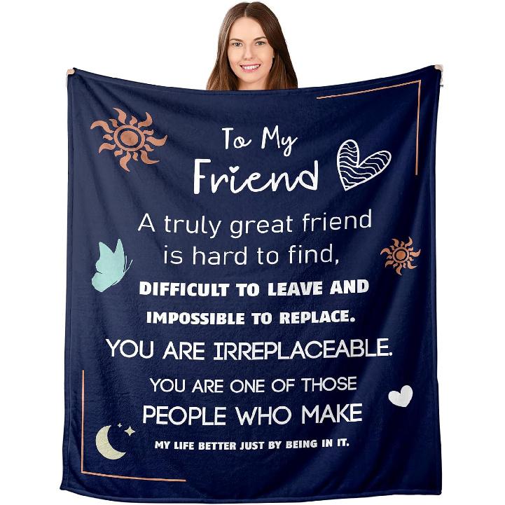 Best Friend Blanket, Friendship Gifts for Women, Bestie Blanket, Birthday Gifts for Women, Soft Flannel Throw Blanket, Friendship Gift for Female