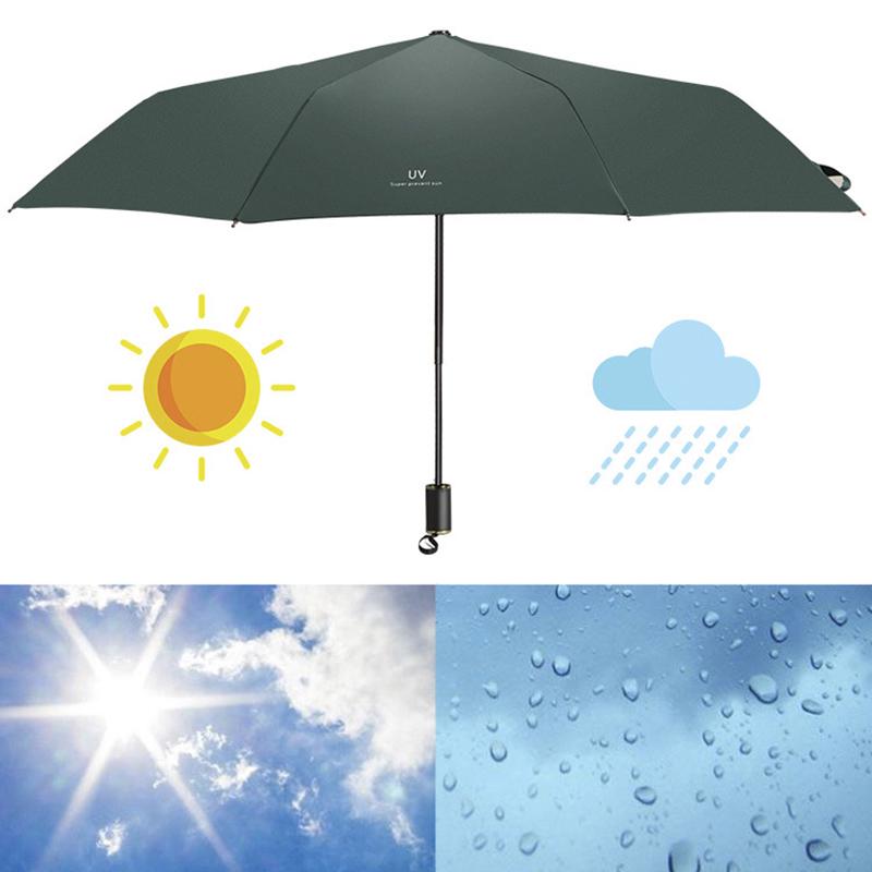 Umbrella Rain Parasol Sunny Windproof Parapluie UV Business Dual-purpose Vinyl Sunshade Umbrella