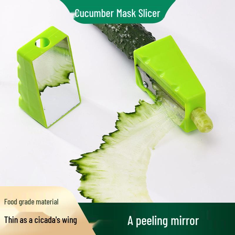 Cucumber Slicer & Peeler: Beauty Curler, Thin Skin Cutter, Moisturizing Mask Tool, Pencil Sharpener