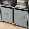 Wardrobe Fabric Wardrobe 1 Clothes Rail, 2 Drawers, 83 x 42.5 x 162.5 cm, Grey