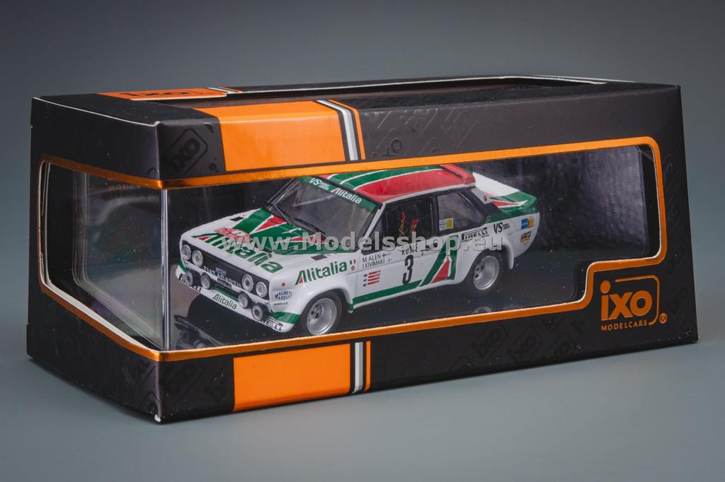 IXO Fiat 131 Abarth Diecast Model Car, 1/43 Scale, Monte Carlo Rally 1979 #3, M. Alen/I. Kivimak, Finished Model, RAC446A [Parallel Import]