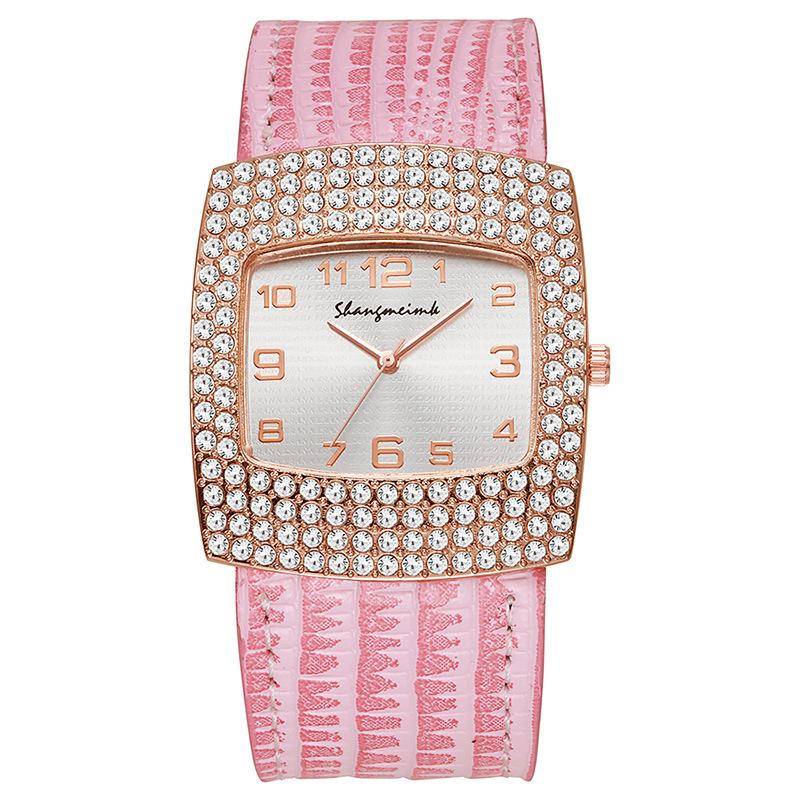 Snake Belt Diamond Women'S Watch Square Full Diamond Quartz Watch Women'S Watch