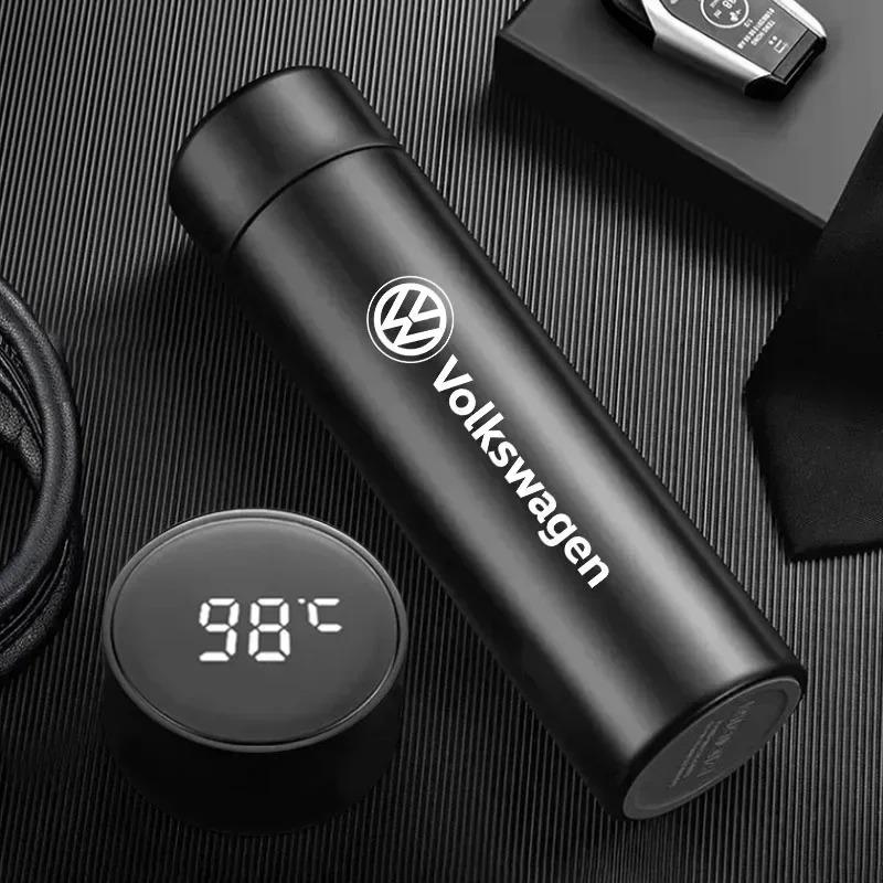 VW Car Vacuum Cup 304 Stainless Steel 500ML Thermos Mug For Volkswagen GTI Polo Golf Arteon Tiguan Touareg CC Amarok ID.3 ID.4 Ze9